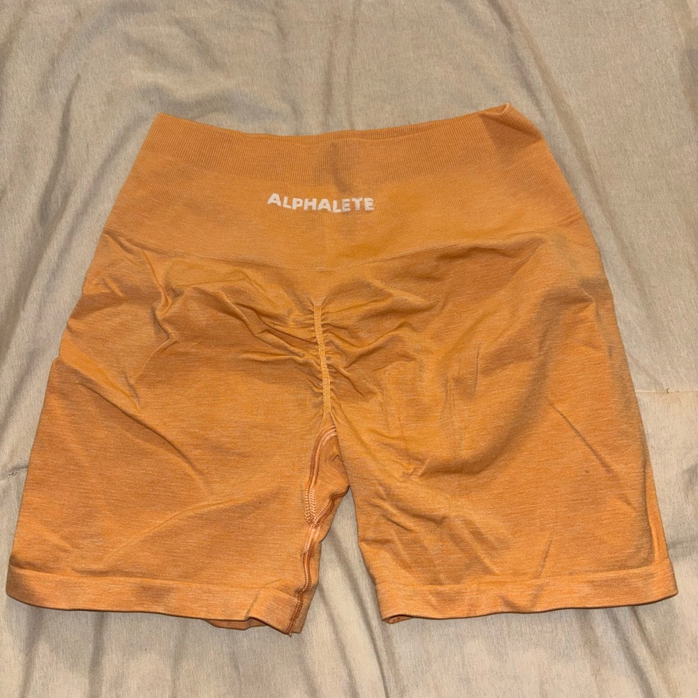 Alphalete Women's Orange Bike Shorts